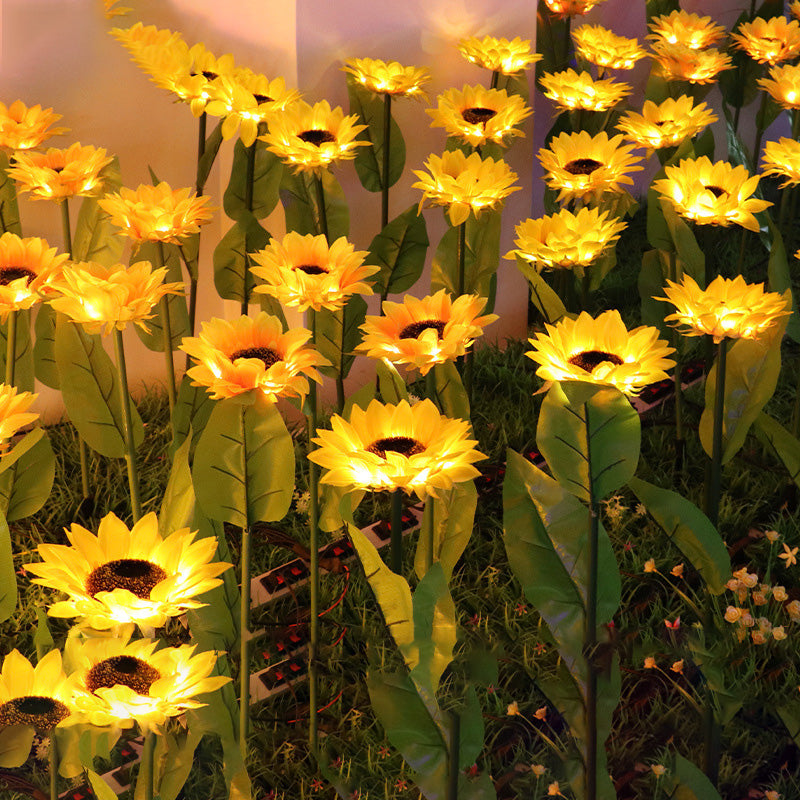 Solar-Powered Sunflower Lighting