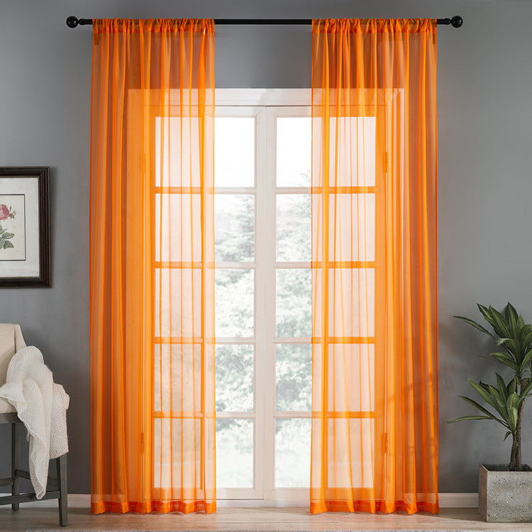Modern And Simple Pure Color Cotton And Linen Window Screen