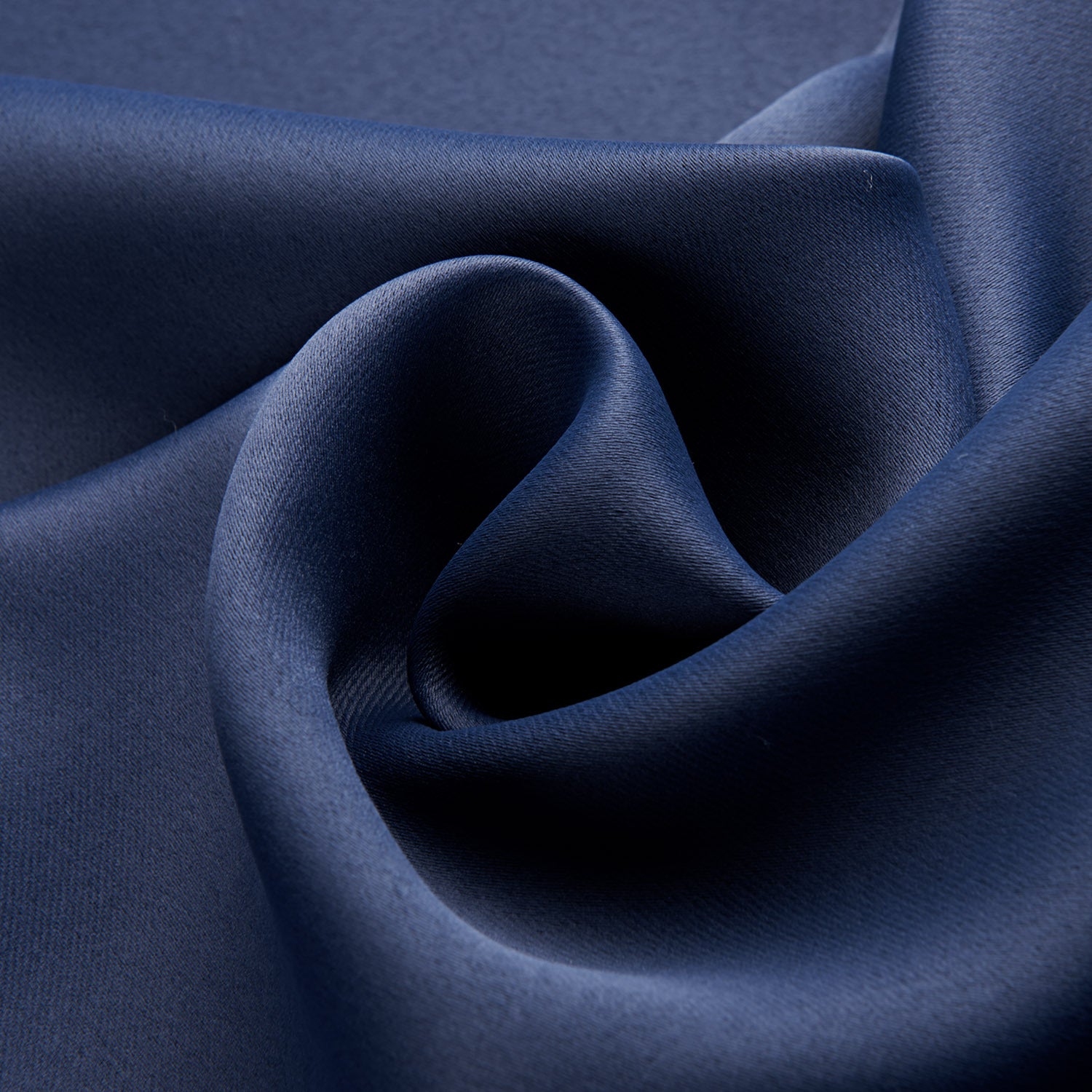 Dark Blue Fabric Printed Drapes