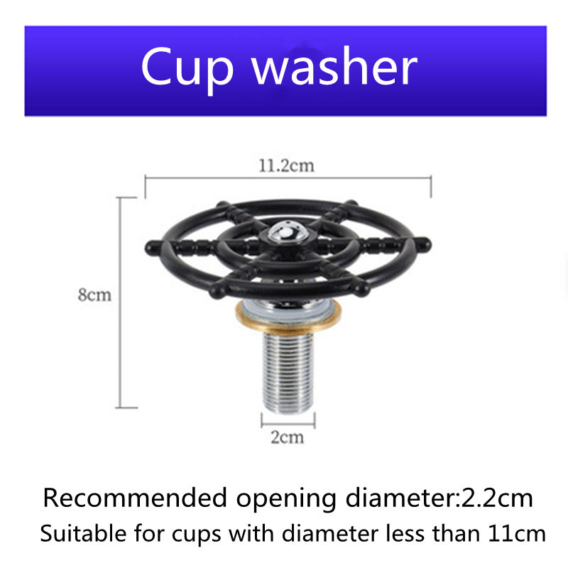 Push-Button Cup Cleaning System