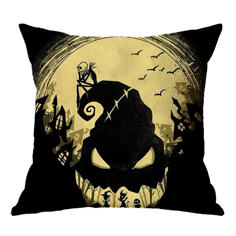 Scary Skull Throw Pillow