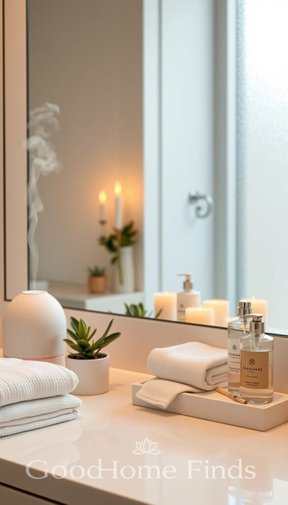 bathroom counter calm