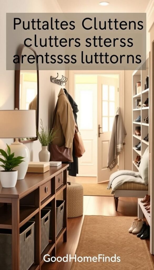 entryway clutter fix