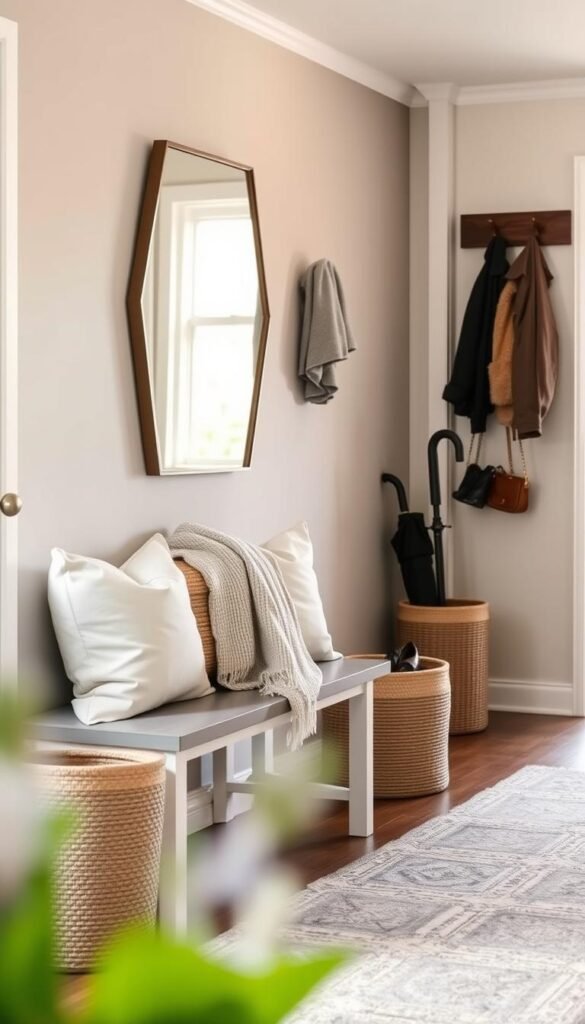 organize entry bench