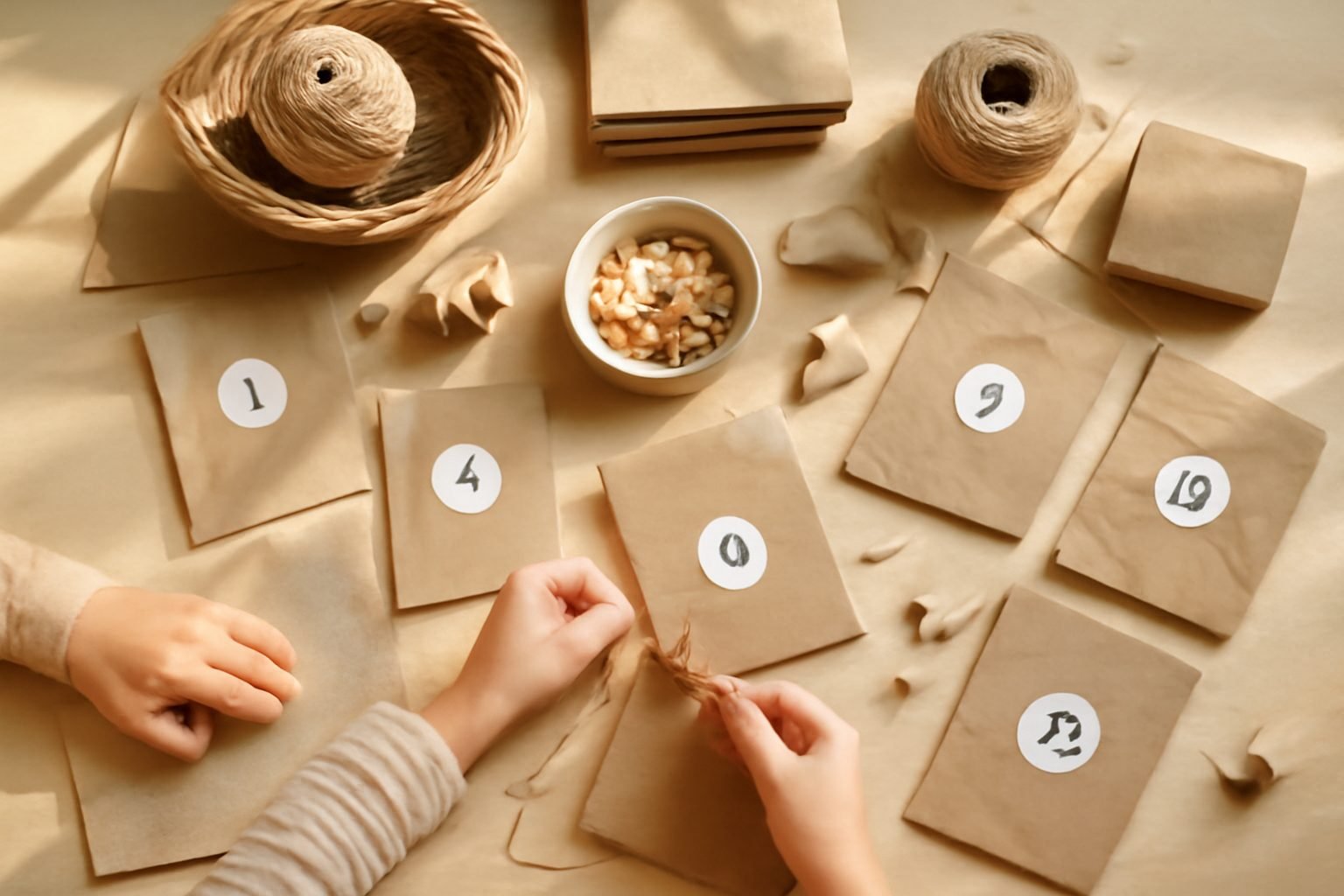 Adventskalender DIY Inhalt mit Kindern ohne Vorkenntnisse