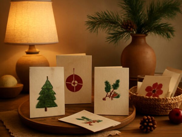 Ausgefallene Weihnachtskarten basteln — der Weg zum Ergebnis