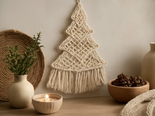 Makramee Weihnachten Anleitung mit Kindern in 6 Schritten