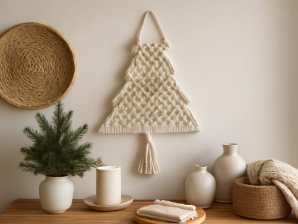 Makramee Weihnachtsdeko mit Kindern basteln in 6 Schritten