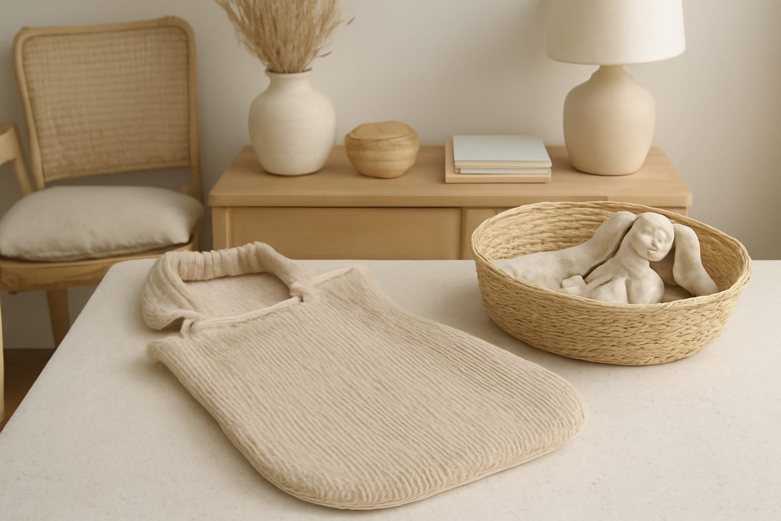 Pucksack für Neugeborene — der Weg zum Ergebnis
