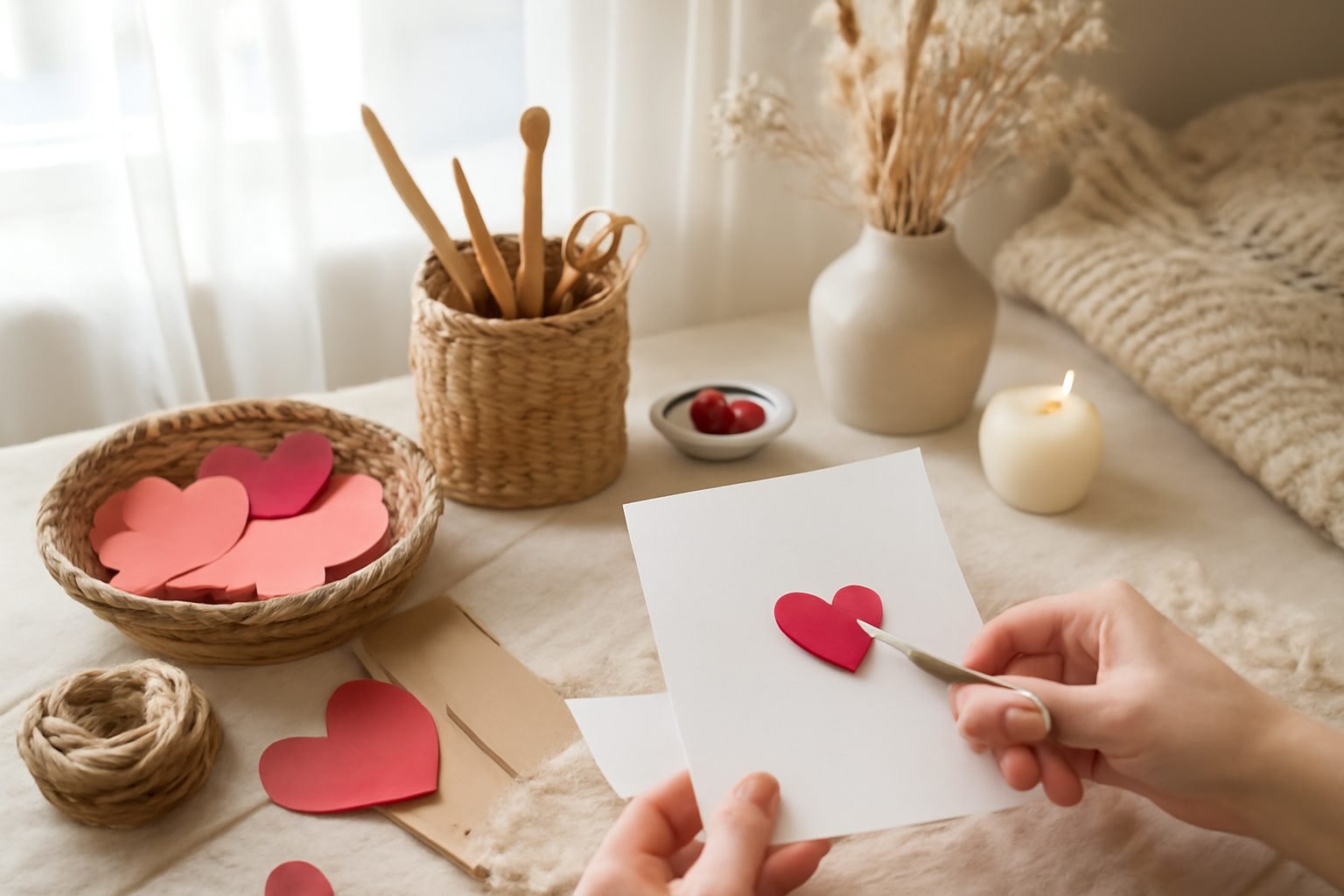 Valentinstag basteln mit Kindern ohne Vorkenntnisse