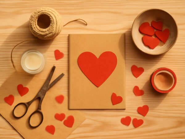 Valentinstag Geschenk DIY für Kinder — der Weg zum Ergebnis