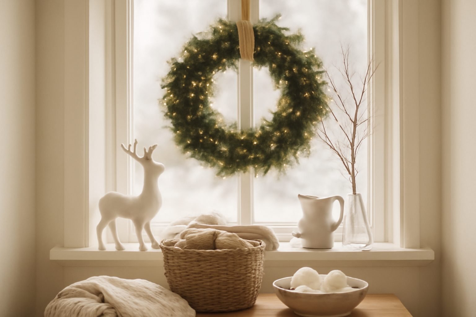 Weihnachten basteln Kita fürs Fenster — der Weg zum Ergebnis