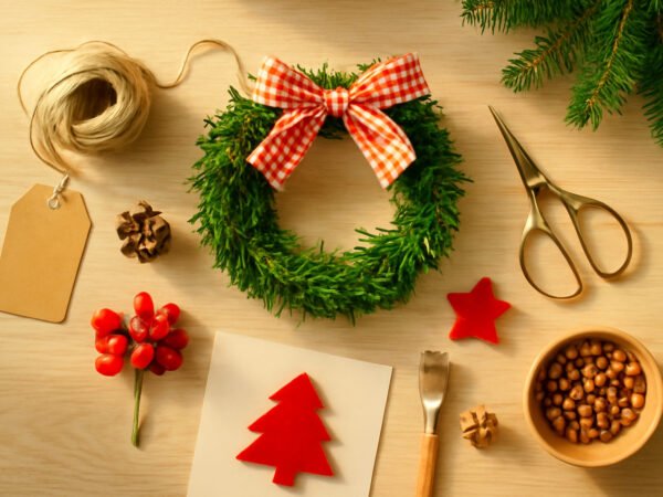 Weihnachten basteln Kita mit Naturmaterial in 6 Schritten