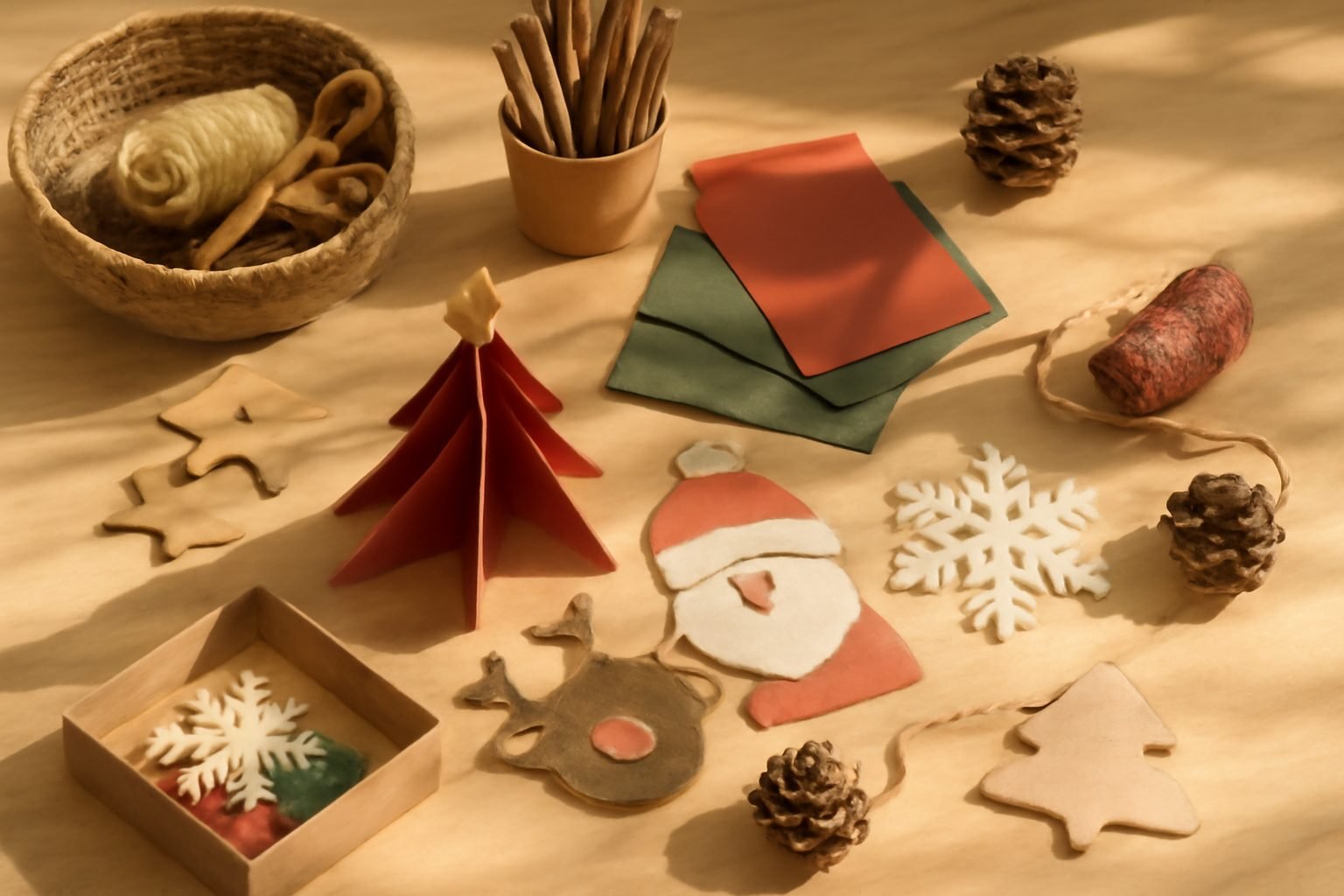 Weihnachten basteln mit Kindern einfach ohne Vorkenntnisse