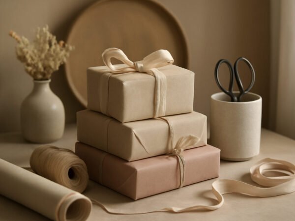 Weihnachtsgeschenke verpacken Kinder