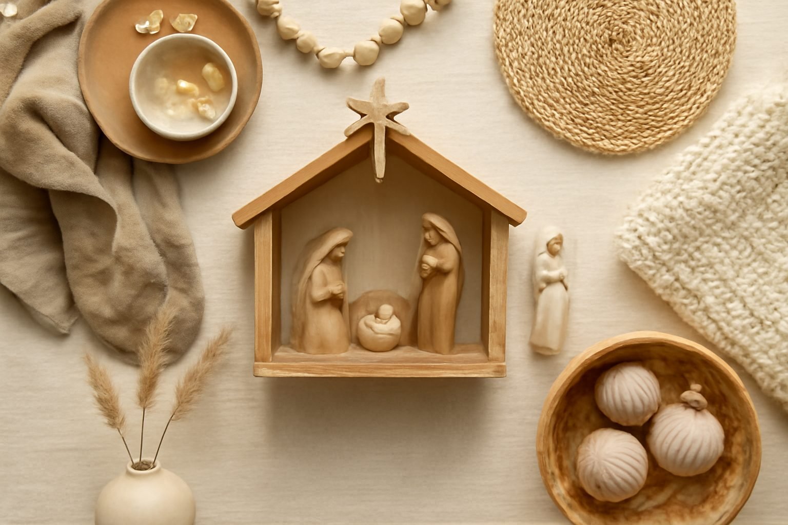 Weihnachtskrippe Komplettset — der Weg zum Ergebnis