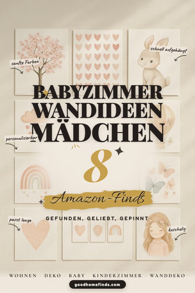 Babyzimmer Wandideen Mädchen: 8 Amazon-Finds, zarte Deko-Ideen