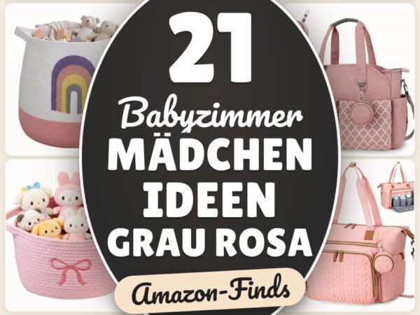 Babyzimmer Mädchen Ideen grau rosa: 21 Amazon-Finds