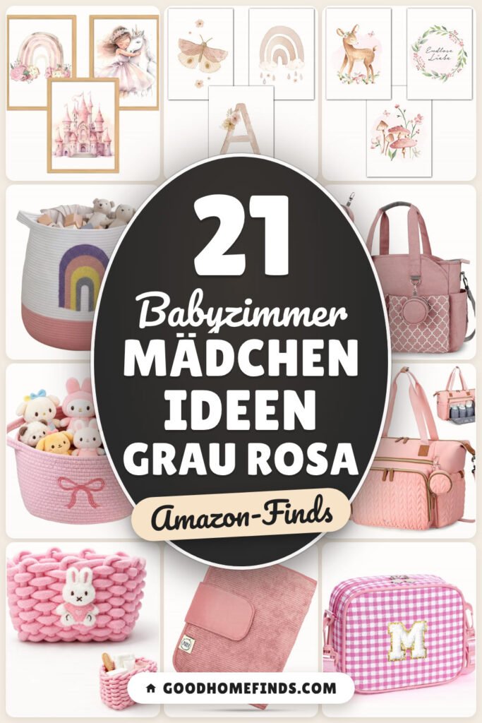 Babyzimmer Mädchen Ideen grau rosa: 21 Amazon-Finds